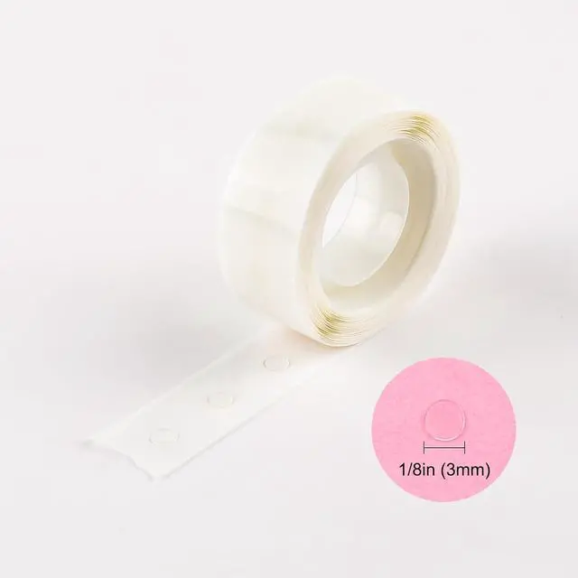 Alt view image 4 of 7 - BAOFALI 600 Pcs 1/8in (3mm) 2 Roll Ultra Thin Adhesive Dots,Clear Removable, Double Sided Stickers Permanent Sticky for Balloons Wedding Decoration or DIY Craft Dots(300 Pcs/Roll)