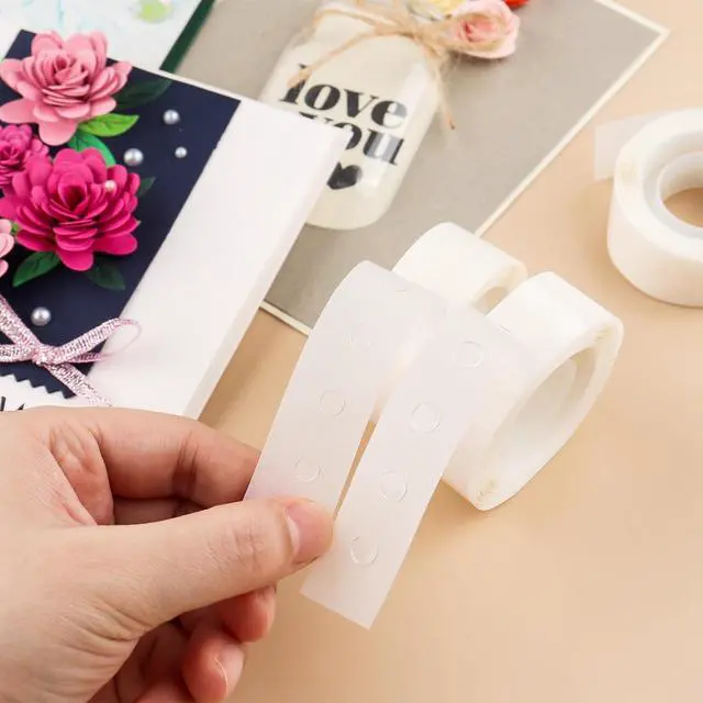 Alt view image 5 of 7 - BAOFALI 600 Pcs 1/8in (3mm) 2 Roll Ultra Thin Adhesive Dots,Clear Removable, Double Sided Stickers Permanent Sticky for Balloons Wedding Decoration or DIY Craft Dots(300 Pcs/Roll)