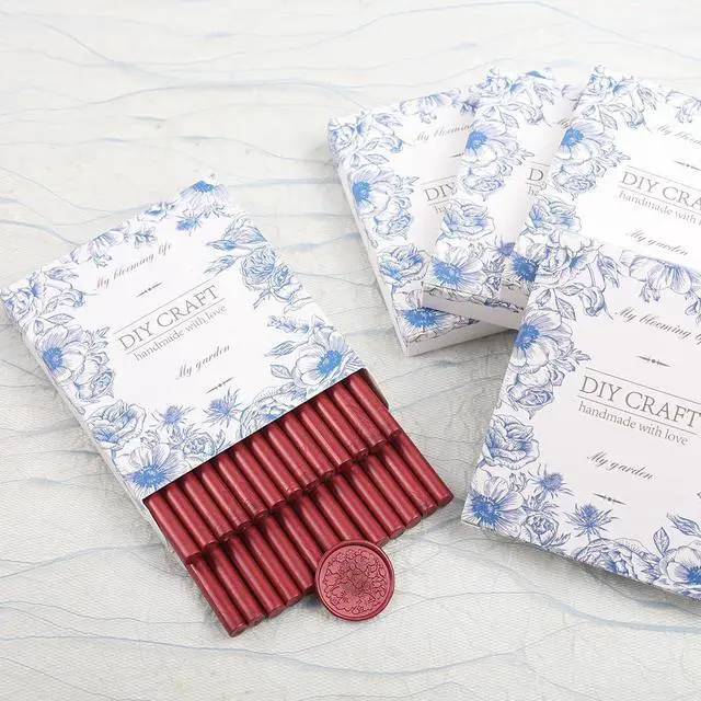 Alt view image 3 of 6 - Wine Red Wax Seal Sticks, 26pcs Mini Sealing Wax Sticks for Glue Gun, Wedding Invitations, Envelopes, Cards, Christmas Package, Gift Decoration