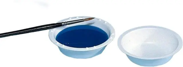 Main image of School Smart Plastic Watercolor Paint Cups, 3-3/4 x 1-1/8 Inches, White, Pack of 12