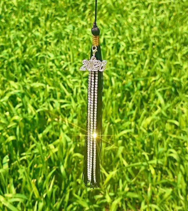 Alt view image 2 of 4 - 2026 Graduation Tassel for Grad Cap Decoration Silver Diamond Tassel | Graduation Ceremony Accessories