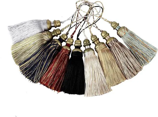 Alt view image 7 of 7 - 2 Pack Tassel Key Tassel with Loops for Home Decoration | DIY Decorative Tassel Accessories for Home, Door and Furniture Ornament Decoration Projects, Black