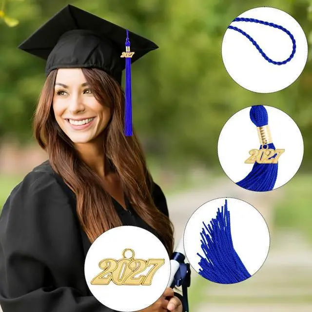 Alt view image 4 of 6 - 2027 Graduation Tassel, Tassel for Grad Cap, Charm Graduation Party Decorations, Gifts for High School Grads - Blue