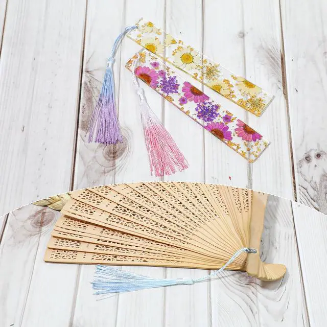Alt view image 4 of 7 - 30PCS Mini Tassels for Crafts Bookmark Tassels for Crafts 10 Colors Silky Soft Tassels with Cord Loops Handmade Craft 13cm/5-Inch Small Tassels for Bookmarks DIY Crafts Keychain Jewelry Making