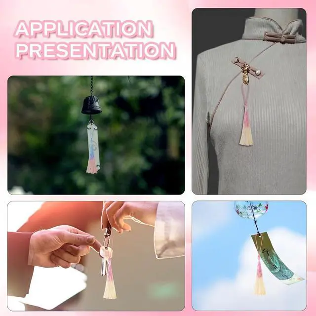 Alt view image 5 of 7 - 30PCS Mini Tassels for Crafts Bookmark Tassels for Crafts 10 Colors Silky Soft Tassels with Cord Loops Handmade Craft 13cm/5-Inch Small Tassels for Bookmarks DIY Crafts Keychain Jewelry Making