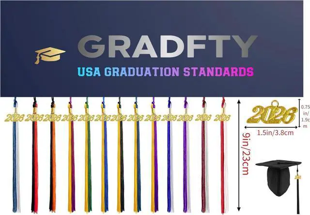Alt view image 4 of 6 - Maroon and Gold Graduation Tassel 2026 for Grad Cap and Graduation Ceremony Accessory Decoration