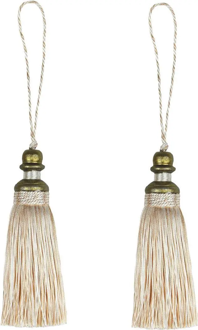 Main image of 2 Pack Tassel Key Tassel with Loops for Home Decoration | DIY Decorative Tassel Accessories for Home, Door and Furniture Ornament Decoration Projects, Beige