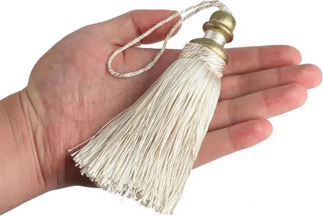 Alt view image 3 of 7 - 2 Pack Tassel Key Tassel with Loops for Home Decoration | DIY Decorative Tassel Accessories for Home, Door and Furniture Ornament Decoration Projects, Beige