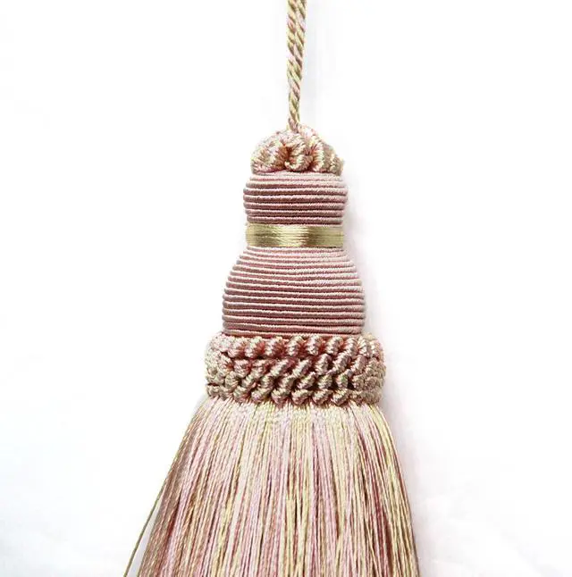 Alt view image 3 of 7 - 2Pcs Colorful Tassel Key Tassels DIY Accessories(Mix Pink) | 9.5 Inch Tassels for Crafts,Door Tassel for Knobs,Elegant Tassels for Curtain and Home Decoration,Large Decorative Tassels