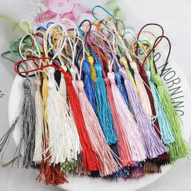 Alt view image 6 of 7 - 225 Pcs Bookmark Tassels, 45 Colors Bulk Tassels for Crafts, Jewelry Making | Bookmark Tassels with Loops for Crafts Keychain Making, DIY Projects, Graduation Bookmarks