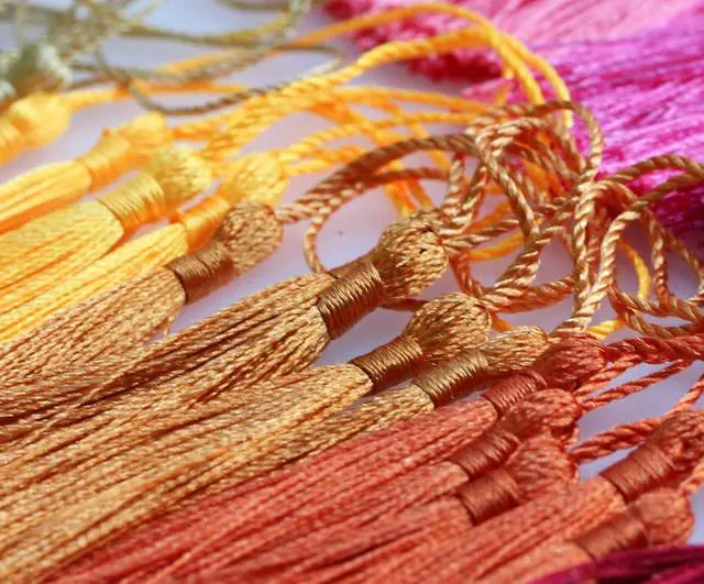 Alt view image 6 of 7 - 200 Pieces Bookmark Tassels, BetterJonny Handmade Silky Floss Soft Craft Mini Small Tassels with Loops for Bookmarks DIY Crafts Jewelry Making, 40 Colors