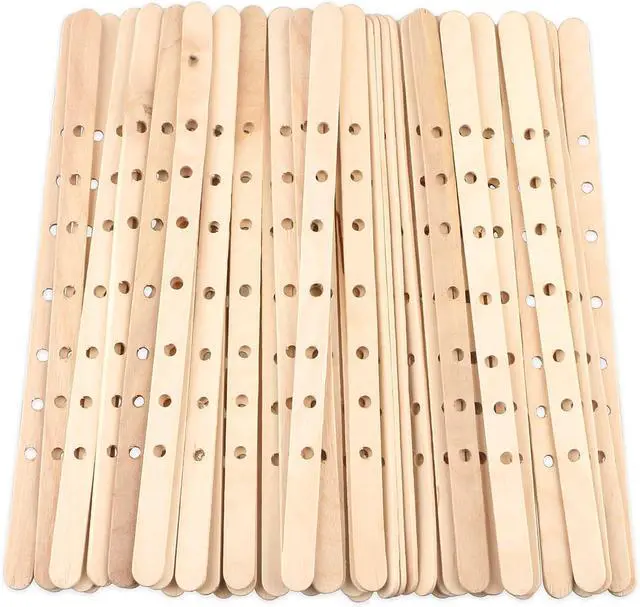 Main image of MILIVIXAY 100pcs Wooden Wick Holders - Candle Wicks Centering Device for Large & Multiwick Candles.