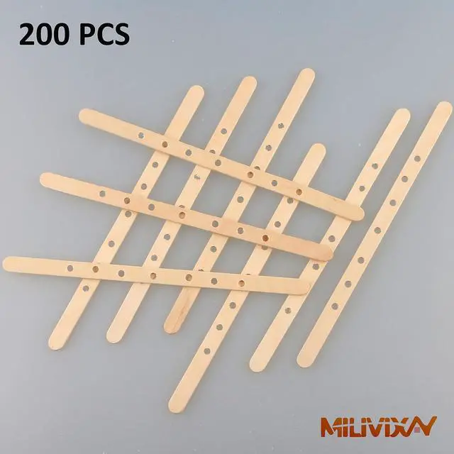 Alt view image 3 of 7 - MILIVIXAY 100pcs Wooden Wick Holders - Candle Wicks Centering Device for Large & Multiwick Candles.