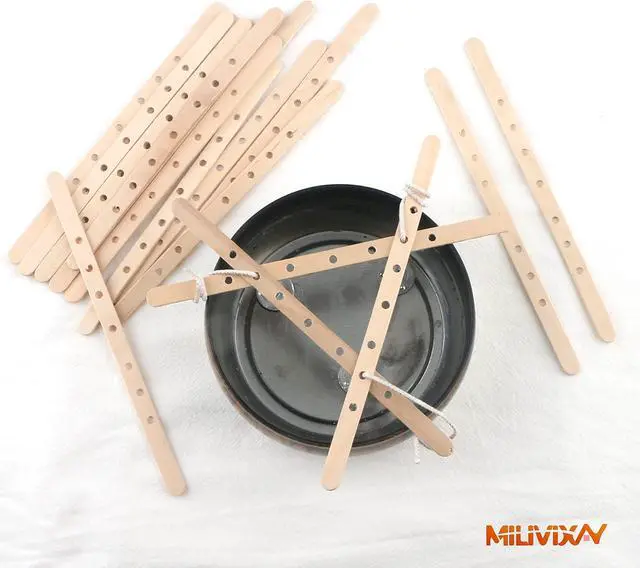 Alt view image 5 of 7 - MILIVIXAY 100pcs Wooden Wick Holders - Candle Wicks Centering Device for Large & Multiwick Candles.