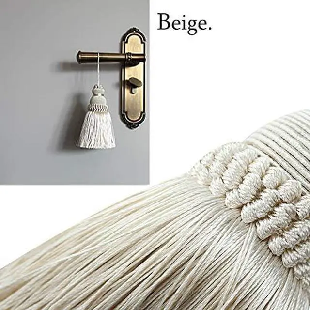 Alt view image 2 of 5 - 2Pcs Colorful Tassel Key Tassels DIY Accessories(Mix Blue) | 9.5 Inch Tassels for Crafts,Door Tassel for Knobs,Elegant Tassels for Curtain and Home Decoration,Large Decorative Tassels