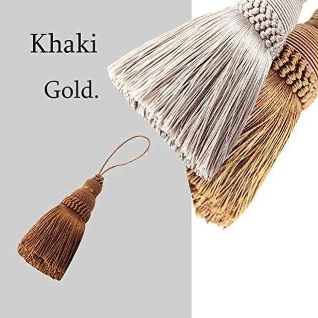 Alt view image 3 of 5 - 2Pcs Colorful Tassel Key Tassels DIY Accessories(Mix Blue) | 9.5 Inch Tassels for Crafts,Door Tassel for Knobs,Elegant Tassels for Curtain and Home Decoration,Large Decorative Tassels