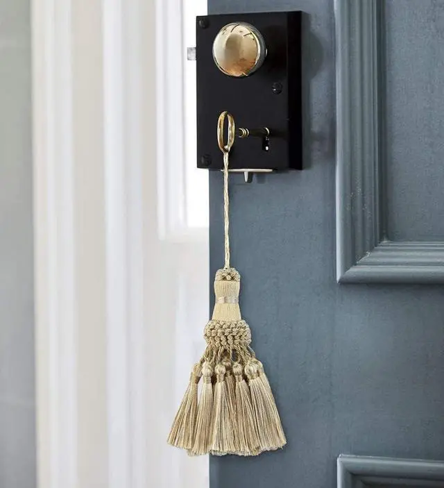 Alt view image 4 of 6 - BEL AVENIR Key Tassel 2 Pack Beige Handmade Craft Tassels Charms | Elegant Polyester Tassels, for Key Chain, Straps, DIY Accessories, Home Decoration