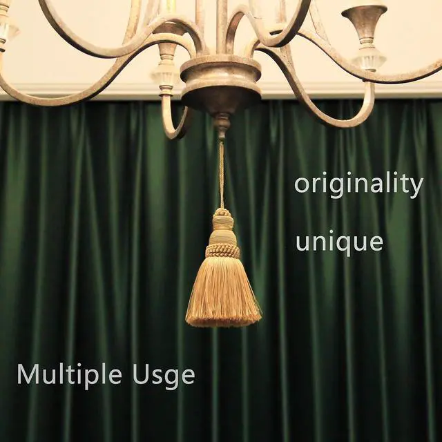 Alt view image 4 of 6 - BEL AVENIR Tassels 2 Pcs Key Tassel with Loops Handmade Craft Charms | Mix Pink, DIY Accessories, Elegant, Soft Making Curtain Home Decoration