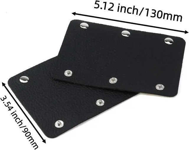 Alt view image 2 of 7 - Mcredy Leather Bag Strap Wrap Covers Handle Protector, Black, 2 Packs | Soft Leather, Bag Strap Wrap Covers, Easy to Use, for Purse Wallet Shopping Travel Bags