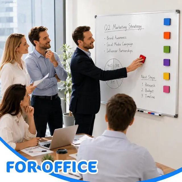 Alt view image 7 of 7 - FUMILE 35 Pack Magnetic Mini Dry Erase Whiteboard Erasers for Classroom | 7 Colors Chalkboard Cleaner Wiper for Kids, Classroom Office and Home, Eraser Bulk, Student Must Have, Teacher Supplies