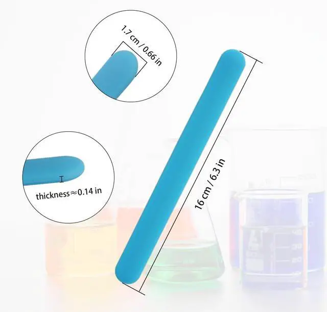 Alt view image 4 of 7 - 6 PCS Reusable Silicone Stirring Stick, Silicones Stirrings Sticks | Blue Reusable Silicone Wax Stick Popsicle Sticks Tools, for DIY Crafts, Resin, Liquid, Paint