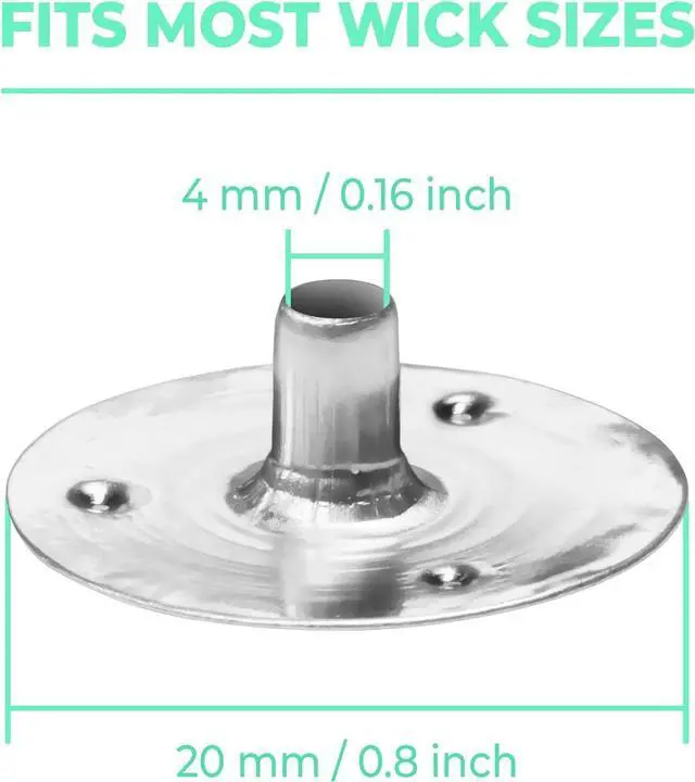 Alt view image 2 of 6 - 200pcs/20mm Candle Wick Tabs Metal,Metal Candle Wick Sustainer Tabs,Wick Base for Candle Making