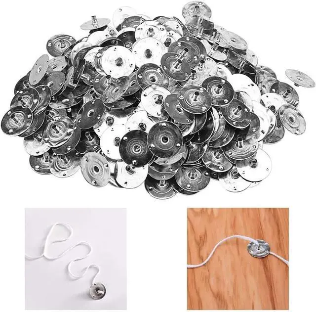 Alt view image 5 of 6 - 200pcs/20mm Candle Wick Tabs Metal,Metal Candle Wick Sustainer Tabs,Wick Base for Candle Making