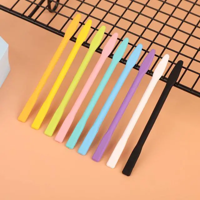 Alt view image 6 of 7 - Gartful 9PCS Colored Silicone Stir Sticks, Reusable Epoxy Resin Stir Sticks, for Resin Mixing, Paint, Making Glitter Tumblers Cups, Arts, Crafts, Facial Mask Stirring Rods, 9 Colors