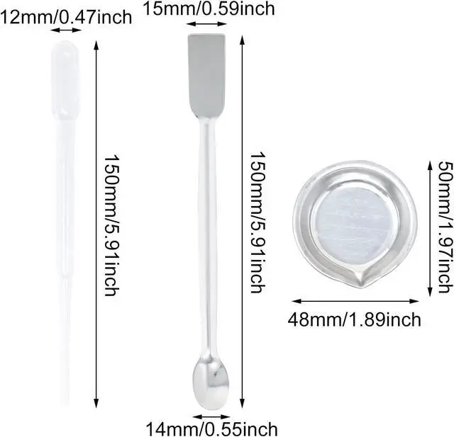 Alt view image 2 of 7 - Honbay 12PCS Small Paint Tray Paint Mixing Palette 2PCS Metal Paint Stirrers and 10PCS Clear Plastic Droppers for Airbrush Paint Mixing Model Painting and DIY Art Craft