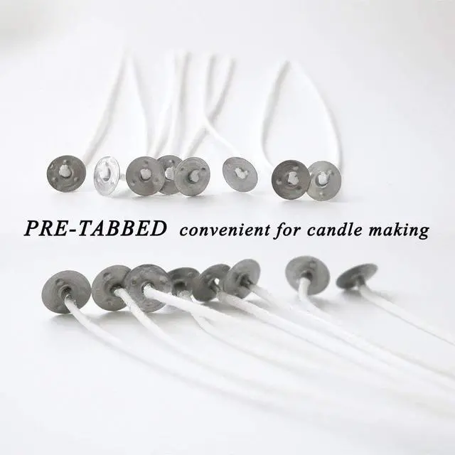 Alt view image 4 of 7 - EricX Light 100 Piece Natural Candle Wick, Low Smoke 6" Pre-Waxed & 100% Natural Cotton Core,For Candle Making,Candle DIY