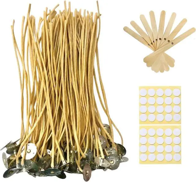 Main image of Hemp Candle Wicks - 100 PCS, 6 Inch, Organic, Edible for Butter & Beeswax Candle Making