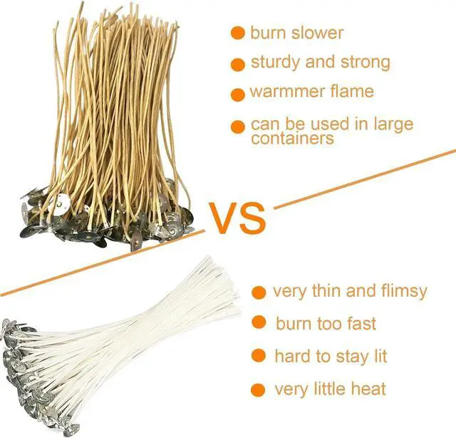 Alt view image 3 of 7 - Hemp Candle Wicks - 100 PCS, 6 Inch, Organic, Edible for Butter & Beeswax Candle Making