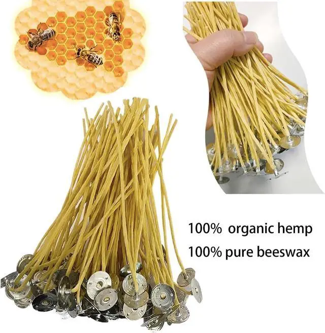Alt view image 4 of 7 - Hemp Candle Wicks - 100 PCS, 6 Inch, Organic, Edible for Butter & Beeswax Candle Making