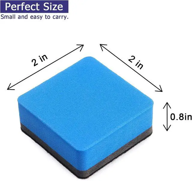 Alt view image 2 of 7 - Tamaki 12 Pack Magnetic Dry Eraser Erasers, 2 x 2 Inch, Blue | Whiteboard Eraser for Kids Classroom