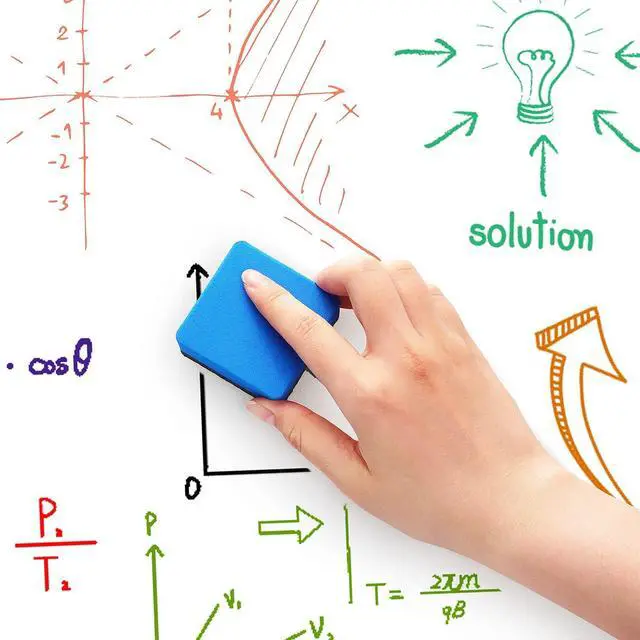 Alt view image 5 of 7 - Tamaki 12 Pack Magnetic Dry Eraser Erasers, 2 x 2 Inch, Blue | Whiteboard Eraser for Kids Classroom