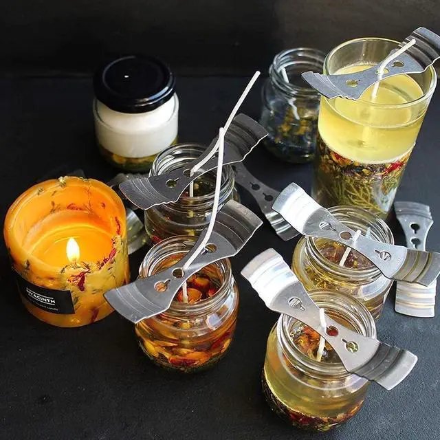 Alt view image 5 of 6 - EricX Light Metal Wick Centering Device - 21 Pieces Wick Holder for Candle Making