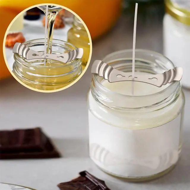 Alt view image 6 of 7 - Candle Wicks 90 Pcs (4 inch, 6 inch, 8 inch) with 2 Candle Wick Holders & 90 Wick Tab Stickers, Long Lasting Pre-Waxed & Tabbed Cotton Threads with No Black Smoke for DIY Crafts