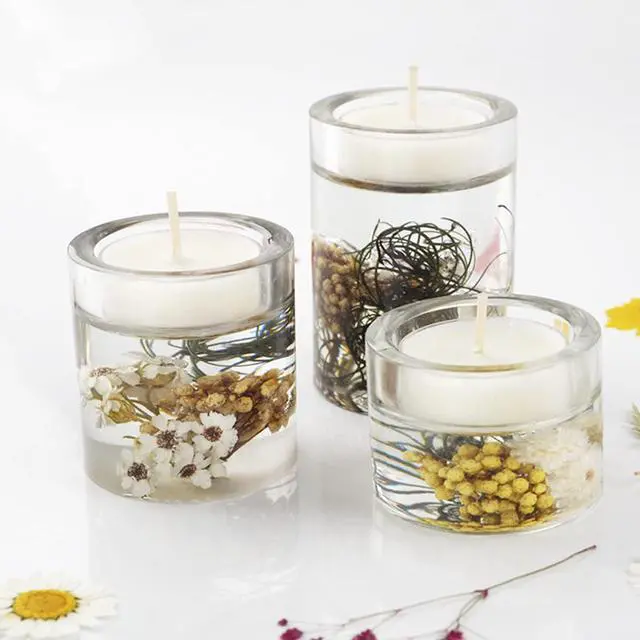 Alt view image 4 of 6 - Actvty Candle Holder Resin Molds, Set of 3 Cylindrical Tealight Candle Holder Silicone Molds for Resin Casting DIY Table Centerpiece Wedding Party Home Decoration