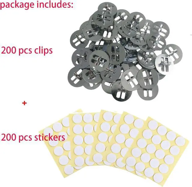 Alt view image 3 of 7 - 200 pcs Wick Clip & 200 pcs Stickers Stainless Steel Clips for Candle Making Wick Base for Candle Making Universal Wood Wick Clips Wooden Wicks Bases Fit Most Wooden Wicks (Wicks not Included