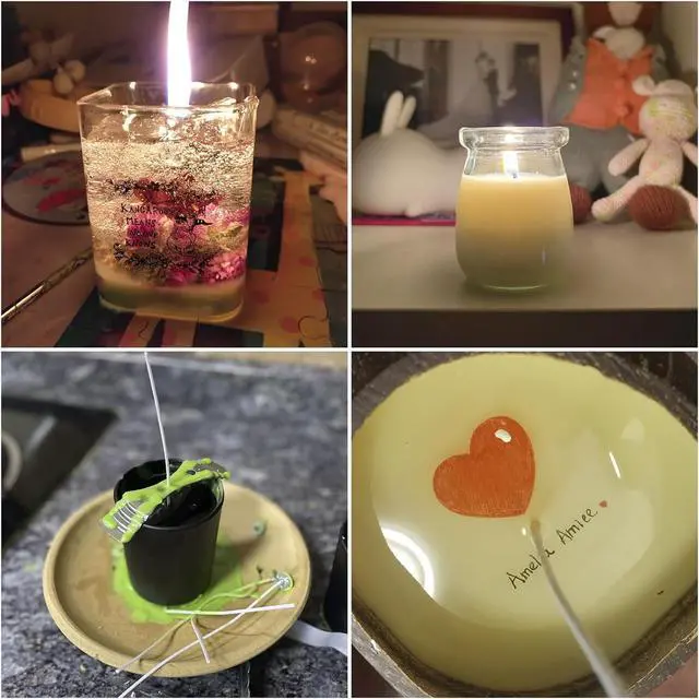 Alt view image 6 of 7 - Candle Wicks Kit 120PCS 4 Inch Candle Making Wicks with Candle Holders,Candle Sticks,Candle Strings More Thick 100% Cotton Candle Wicks Candle Making Supplies Candle Wicks for Candle Making Candle Diy