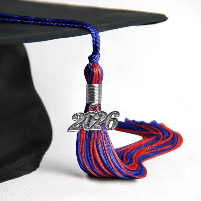Alt view image 4 of 6 - Endea Graduation Mixed Double Color Tassel with Silver Date Drop