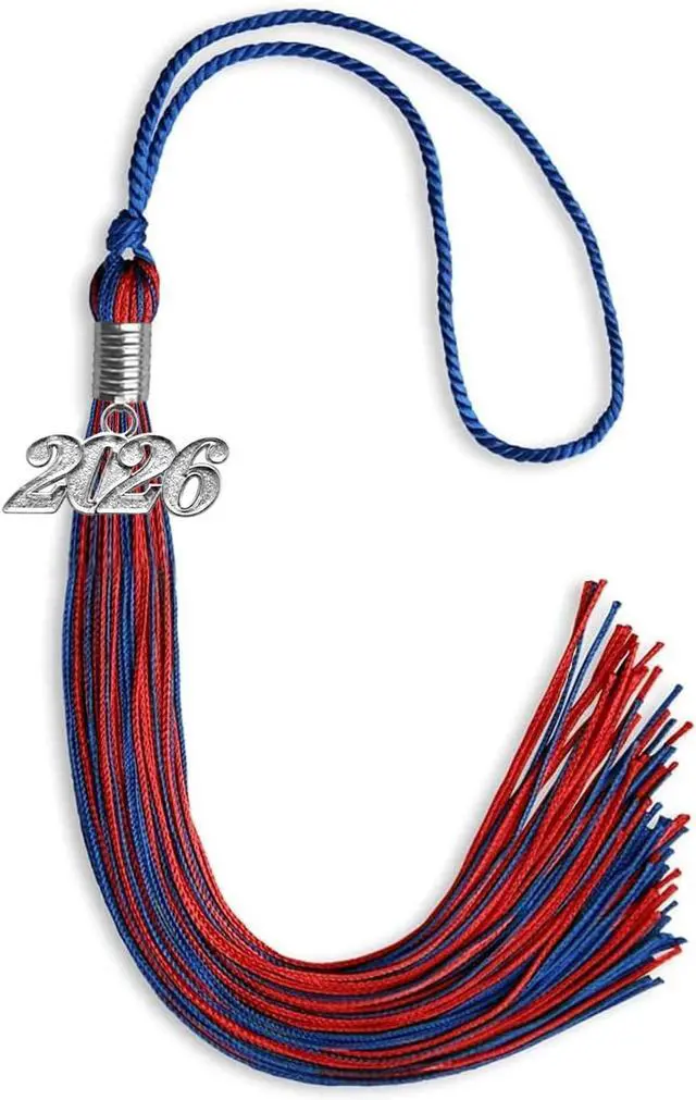 Main image of Endea Graduation Mixed Double Color Tassel with Silver Date Drop