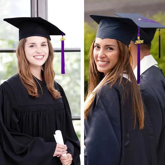 Alt view image 7 of 7 - 2026 Tassel Graduation Purple Graduation Tassel 2026 with Date Charm (Purple)