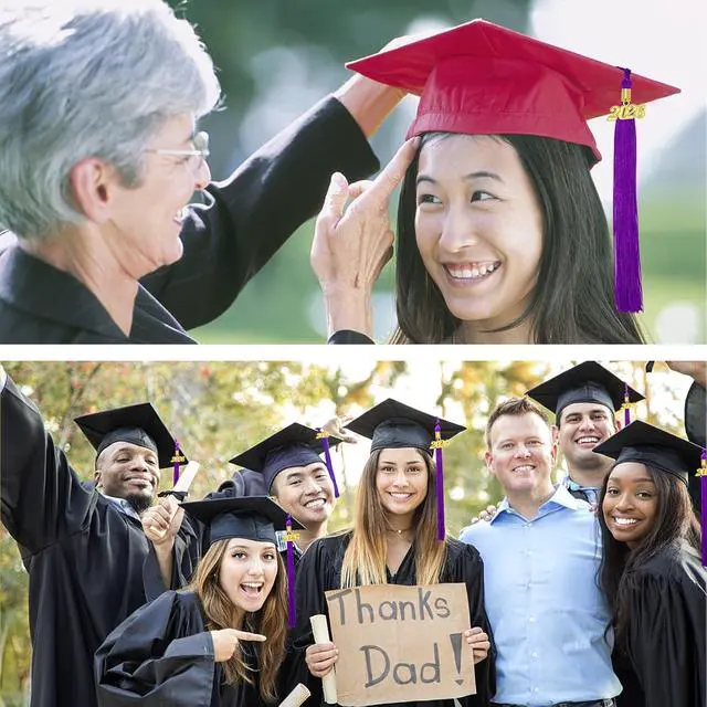 Alt view image 6 of 7 - 2026 Tassel Graduation Purple Graduation Tassel 2026 with Date Charm (Purple)