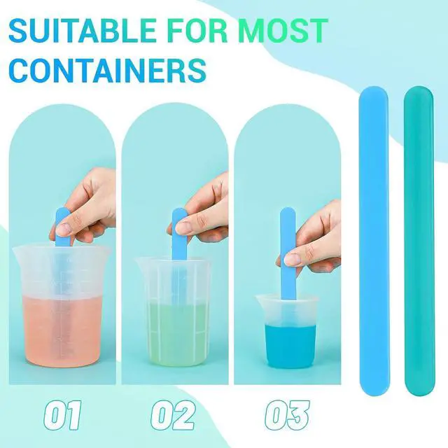 Alt view image 4 of 7 - Gartful 6PCS Colored Silicone Stir Sticks, Reusable Epoxy Resin Stir Sticks for Resin Mixing, Paint, Making Glitter Tumblers Cups, Arts, Crafts, Facial Mask Stirring Rods, 6.3" Long, 6 Colors