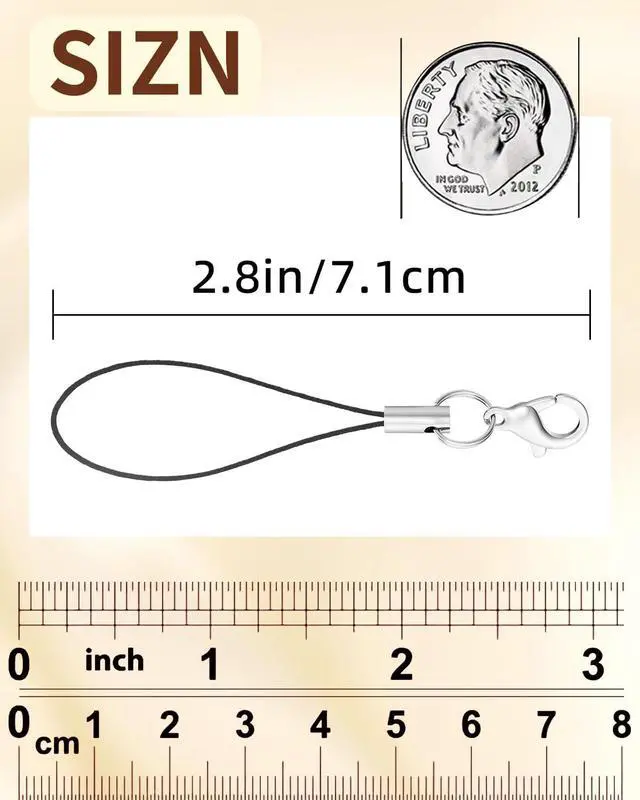 Alt view image 4 of 6 - MKCYD Phone Charms Strap with Lobster Claw Clasps, Lanyard Straps | Keychain Making Kit, Lariat Lanyard Charms Pendant Clasp for Cell Phone USB Keychains DIY Jewelry Accessories, Key Chain Clip
