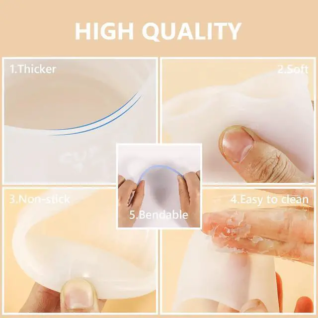 Alt view image 4 of 6 - KISREL Silicone Measuring Cups for Resin, Resin Supplies with 250&100ml Silicone Cups, Resin Mixing Cups, Stir Sticks, Epoxy Mixing Cup, Molds