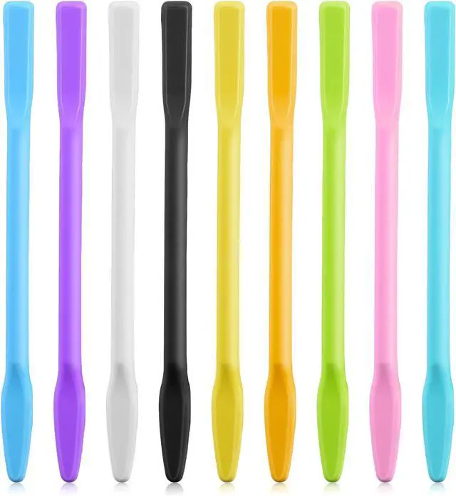 Main image of 9PCS Colored Silicone Stir Sticks, Reusable Silicone Mixing Sticks | Silicones Wax Stick for Resin Epoxy, Liquid, Paint, Popsicle Stirring Tool, Making Glitter Cups, 9 Colors