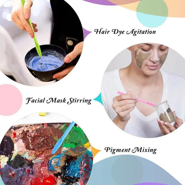Alt view image 4 of 7 - 9PCS Colored Silicone Stir Sticks, Reusable Silicone Mixing Sticks | Silicones Wax Stick for Resin Epoxy, Liquid, Paint, Popsicle Stirring Tool, Making Glitter Cups, 9 Colors