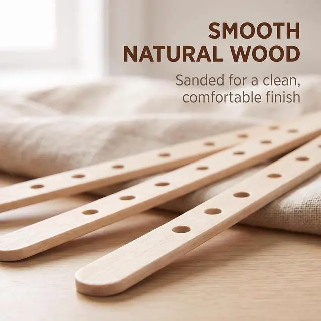 Alt view image 4 of 7 - 50Pcs Wooden Candle Wick Holders Candle Wick Bars Wicks Centering Device Wick Holders for Candle Making, Large, Multiwick Candles Arts Crafts Candle Making Wicks Candle Making